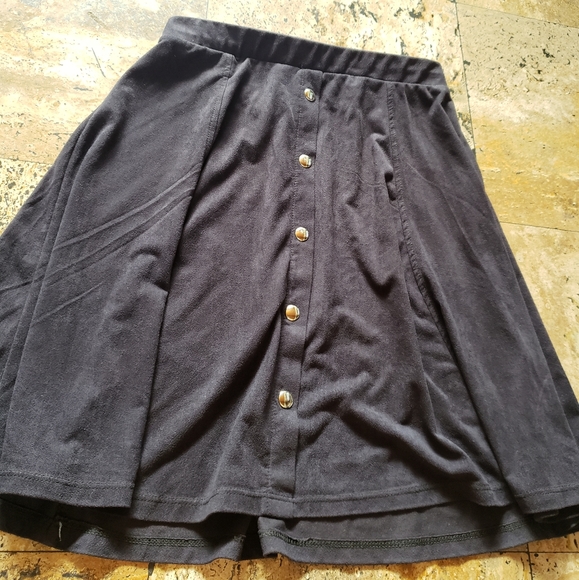 High Waist Soft Suede Mini Skirt - Picture 6 of 8